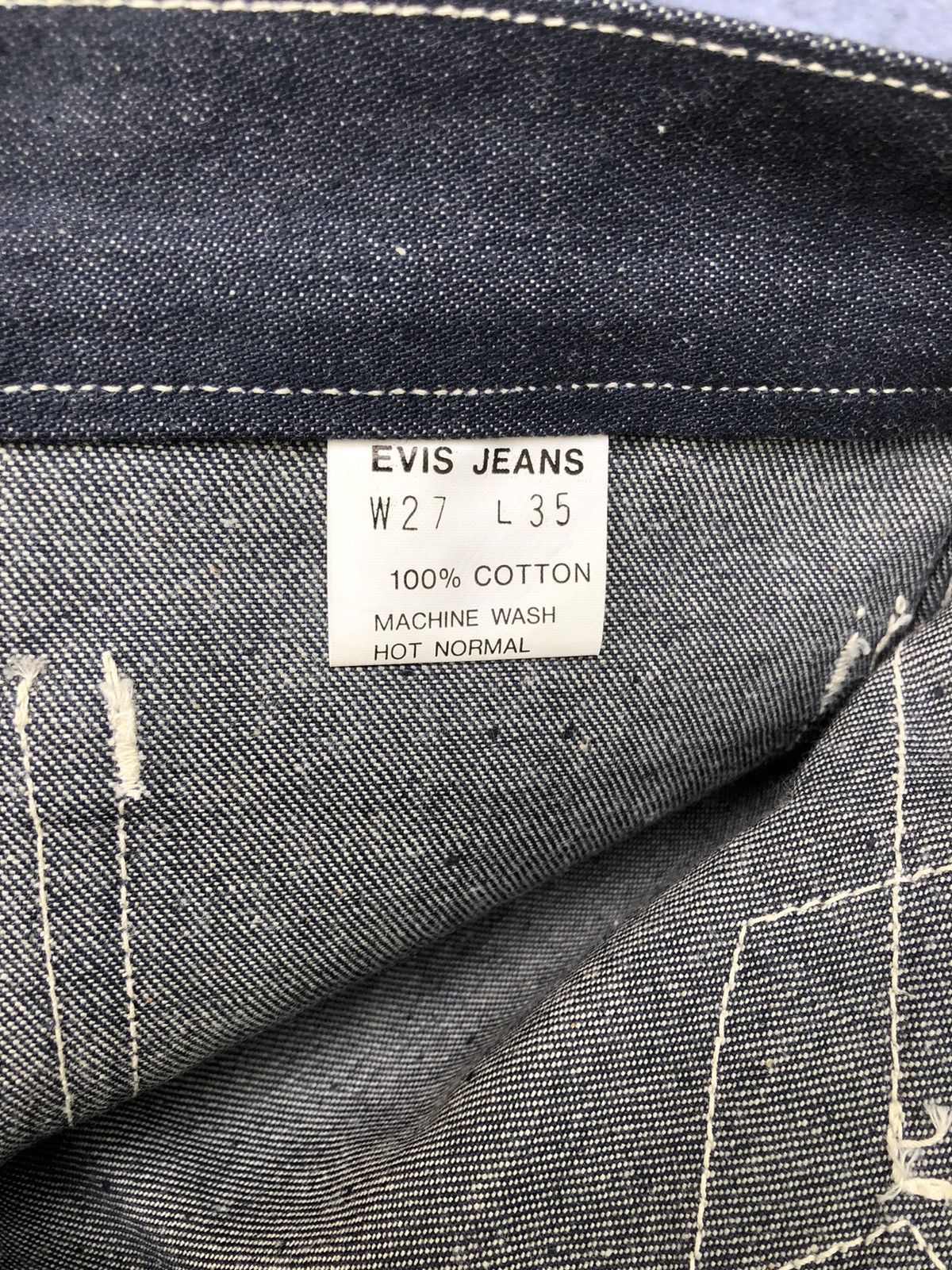 Evisu Rare‼️Vintage’80s🔥EVIS🔥Daicock Handmade Indigo Jeans Size US 27 - 10 Thumbnail