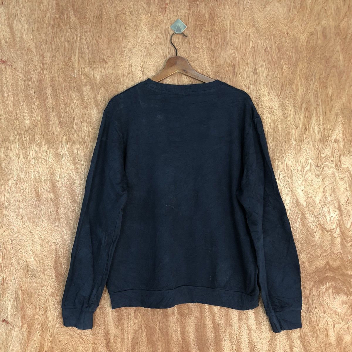 Nike Nike Dark Blue faded distressed Small Logo Sweatshirt #H320 Size US L / EU 52-54 / 3 - 13 Thumbnail