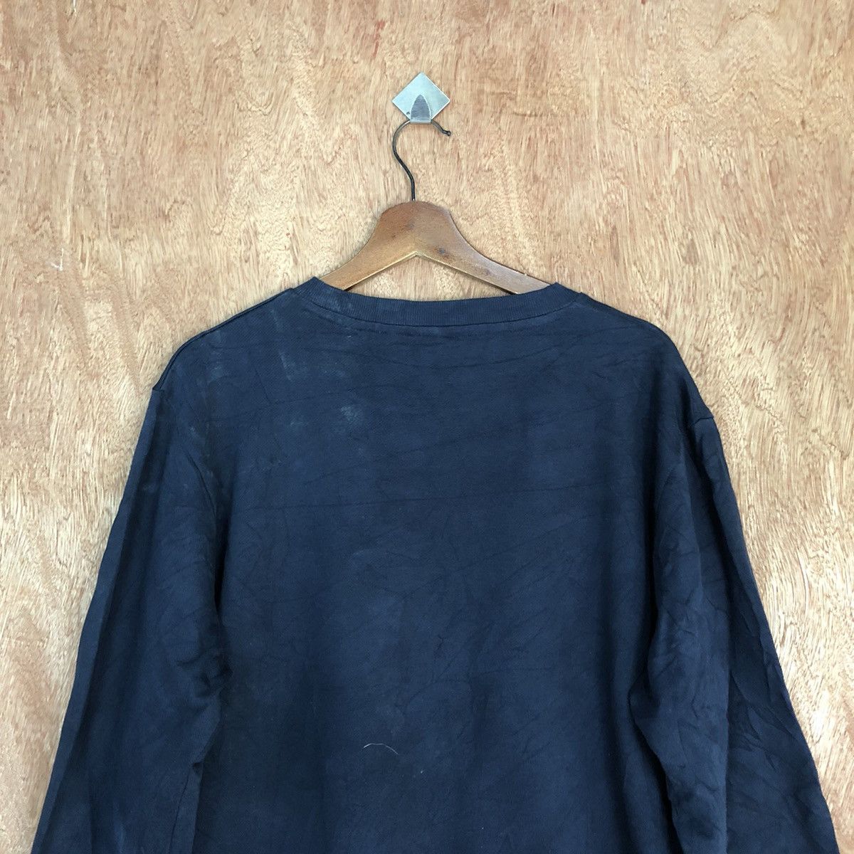 Nike Nike Dark Blue faded distressed Small Logo Sweatshirt #H320 Size US L / EU 52-54 / 3 - 14 Thumbnail