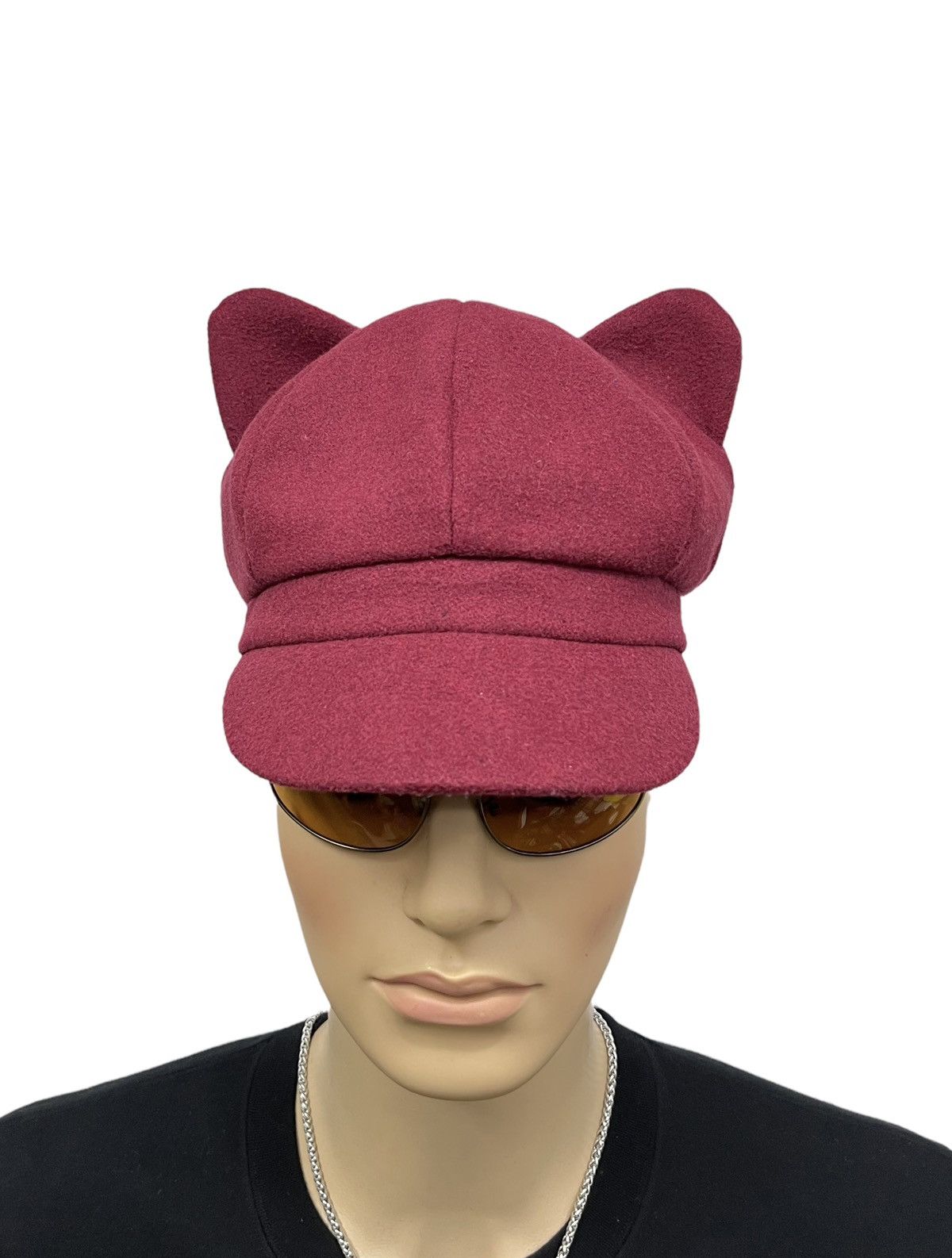 Japanese Brand 😈 Vtg Japanese Baker-Boy Newspaper-Boy Devil Bunny Ears Hat Size ONE SIZE - 1 Thumbnail