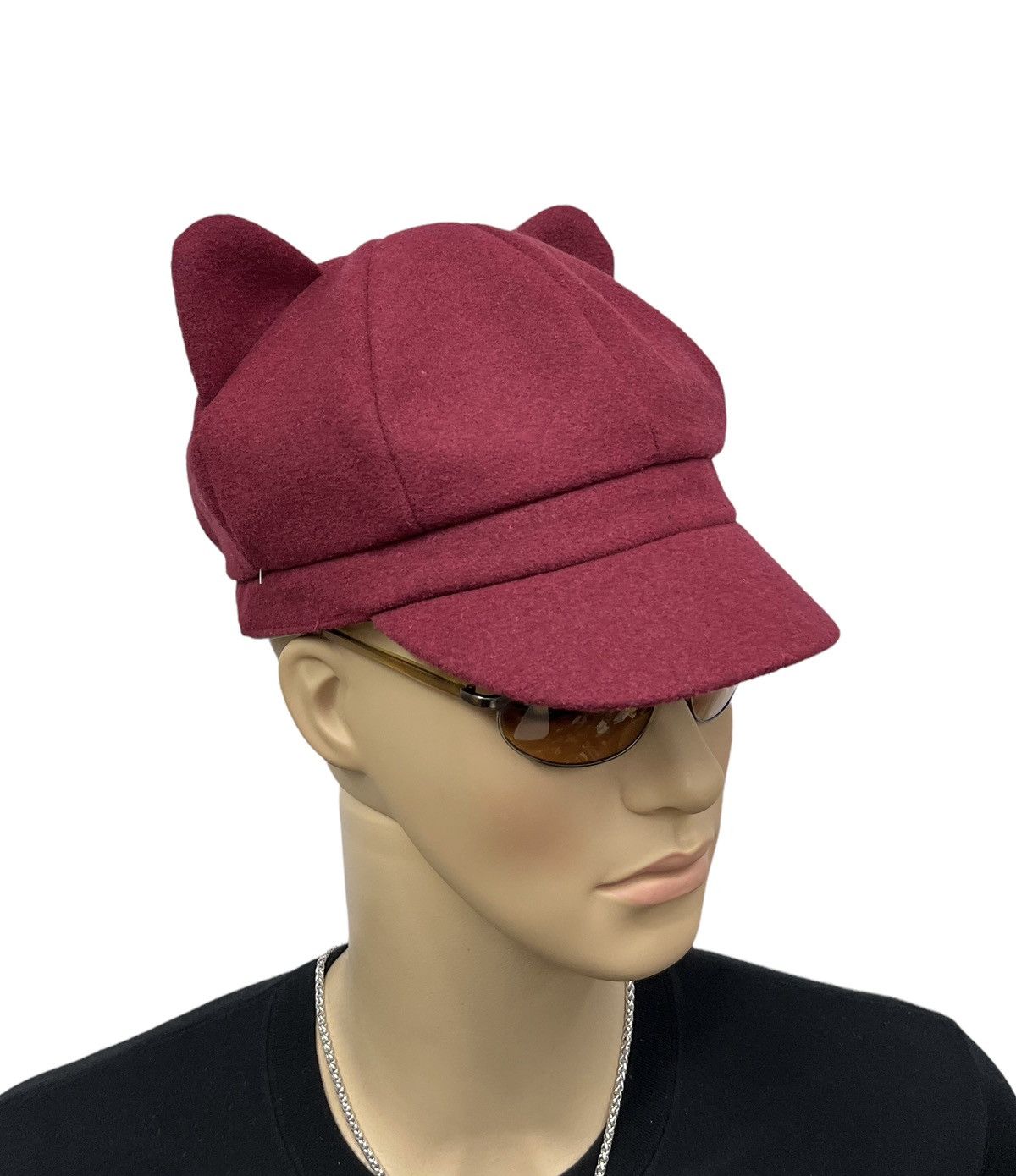 Japanese Brand 😈 Vtg Japanese Baker-Boy Newspaper-Boy Devil Bunny Ears Hat Size ONE SIZE - 3 Thumbnail