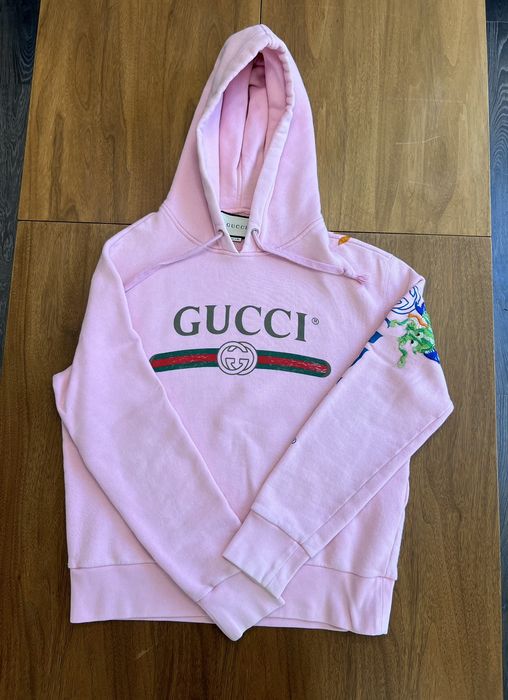 Gucci dragon outlet hoodie pink