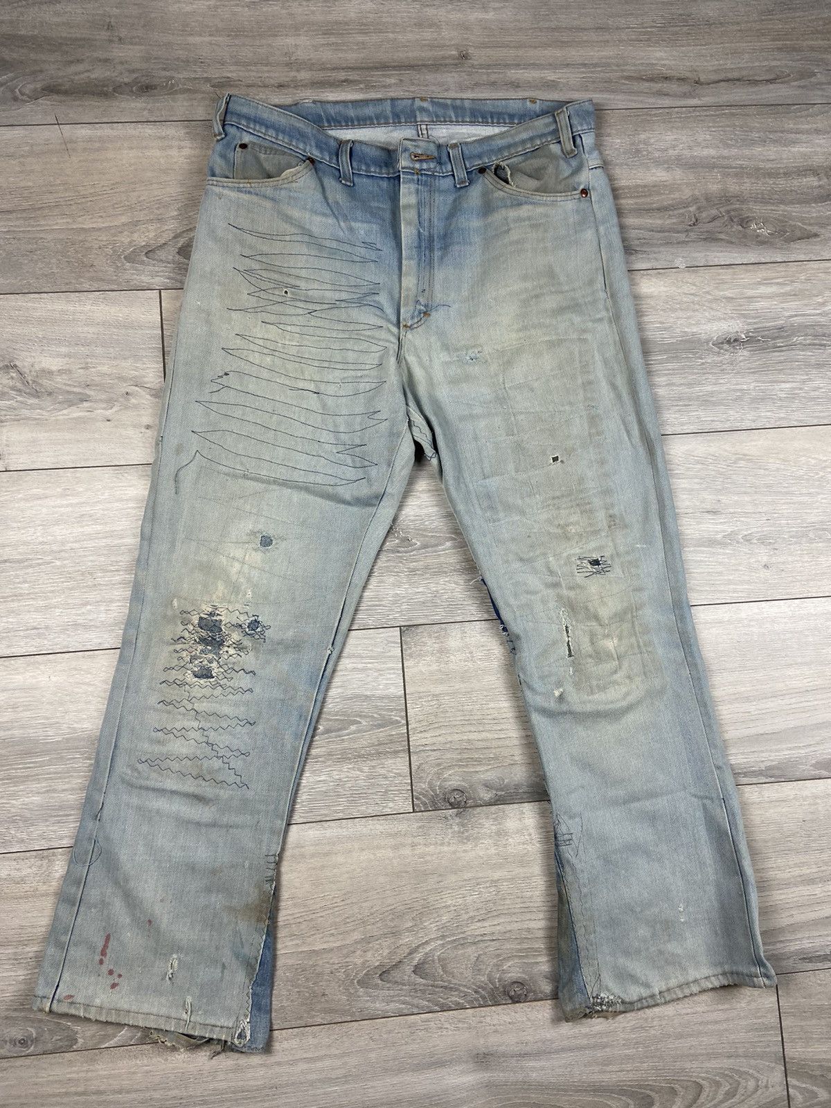 Vintage JC Penny indigo Super Denim Flared* mens 34x30