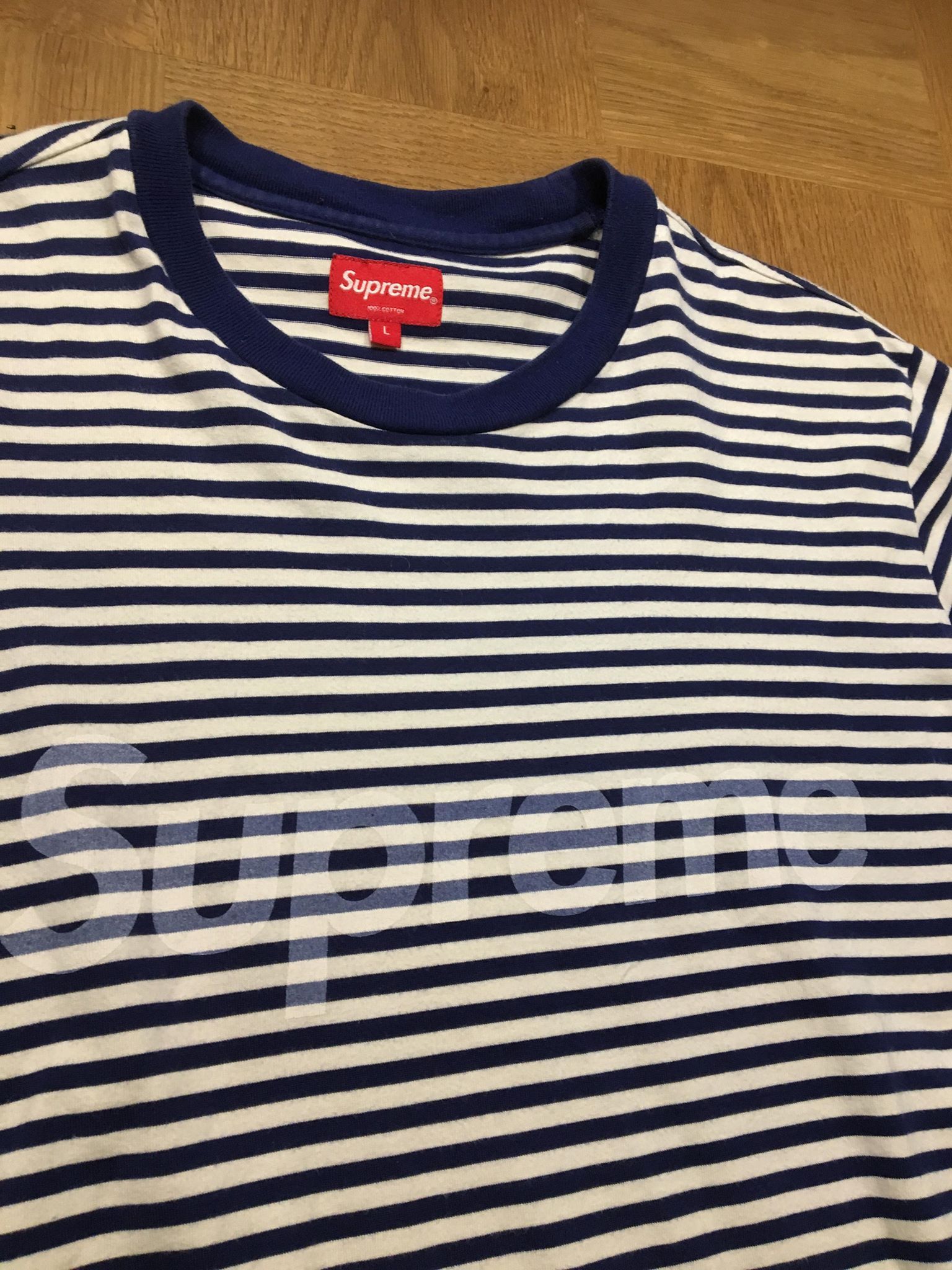 Supreme Supreme Striped Logo Long Sleeve Shirt Size US L / EU 52-54 / 3 - 2 Thumbnail