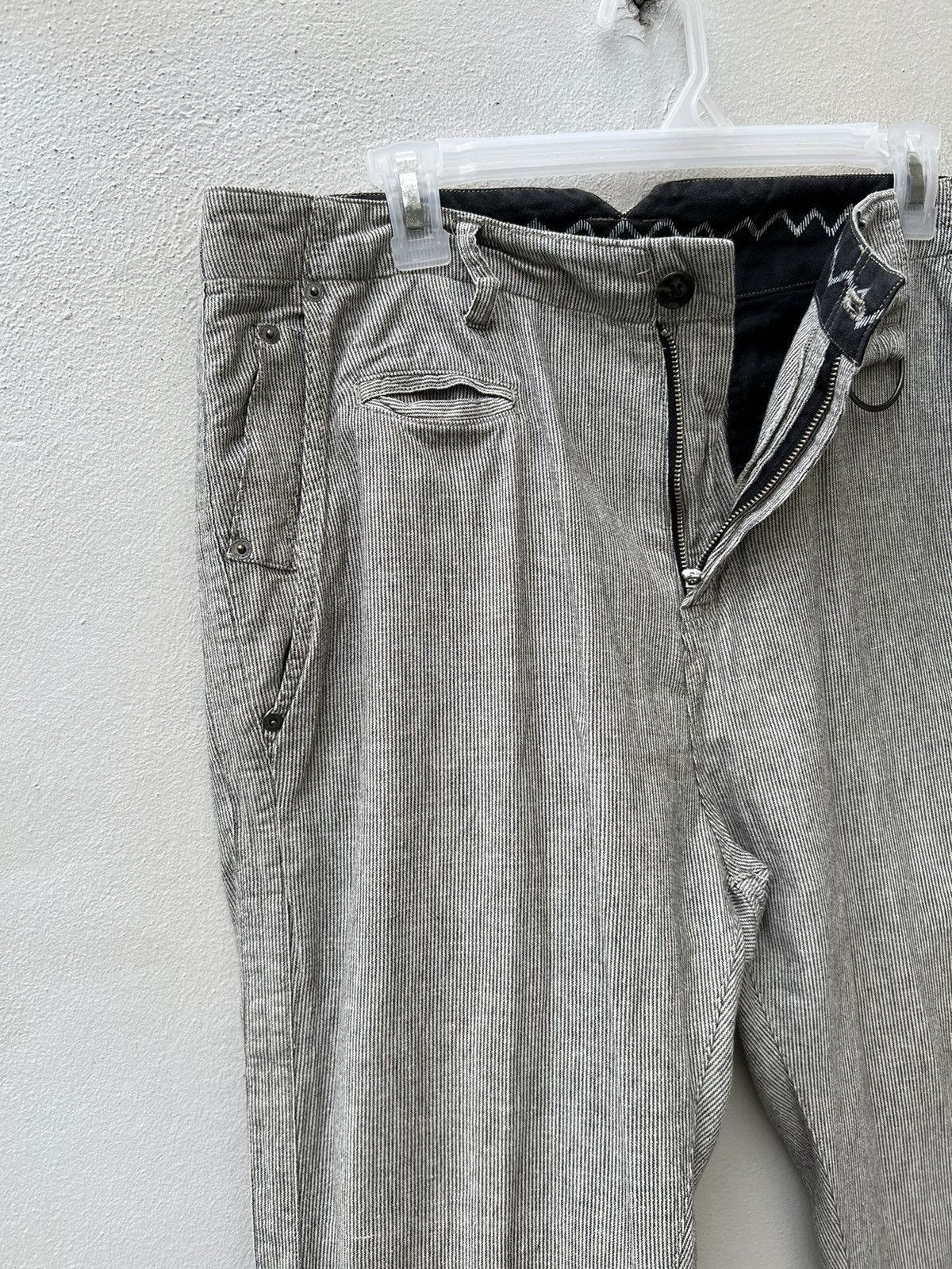 PPFM Vintage PPFM Japan Striped Fishtail Trouser Pant Size US 32 / EU 48 - 4 Thumbnail