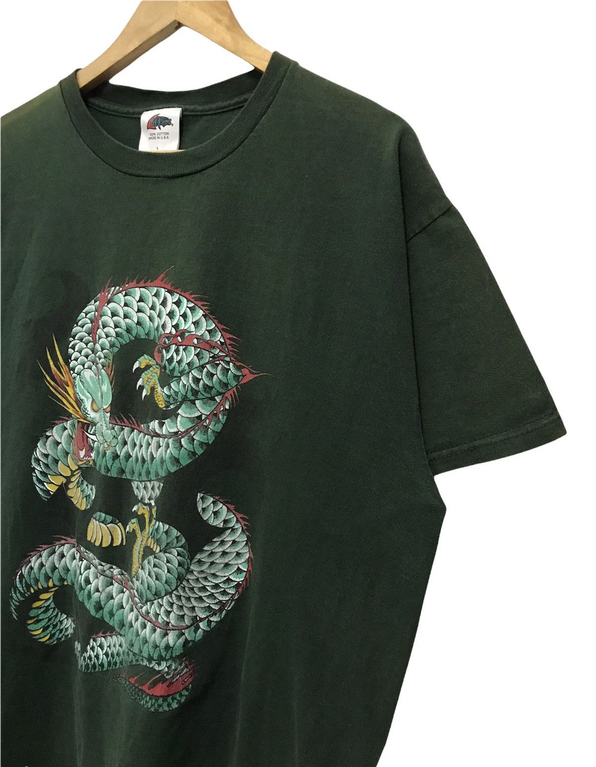 Other VERY RARE Vintage 90’s Dragon Art Sun Faded T-shirt Size US L / EU 52-54 / 3 - 3 Thumbnail
