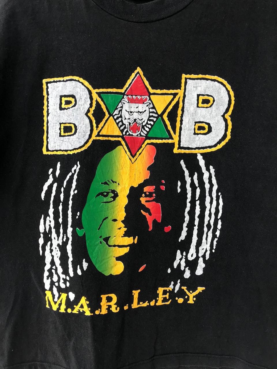 Bob Marley VINTAGE BOOTLEG BOB MARLEY RASTAFARIAN TEE Size US L / EU 52-54 / 3 - 3 Thumbnail