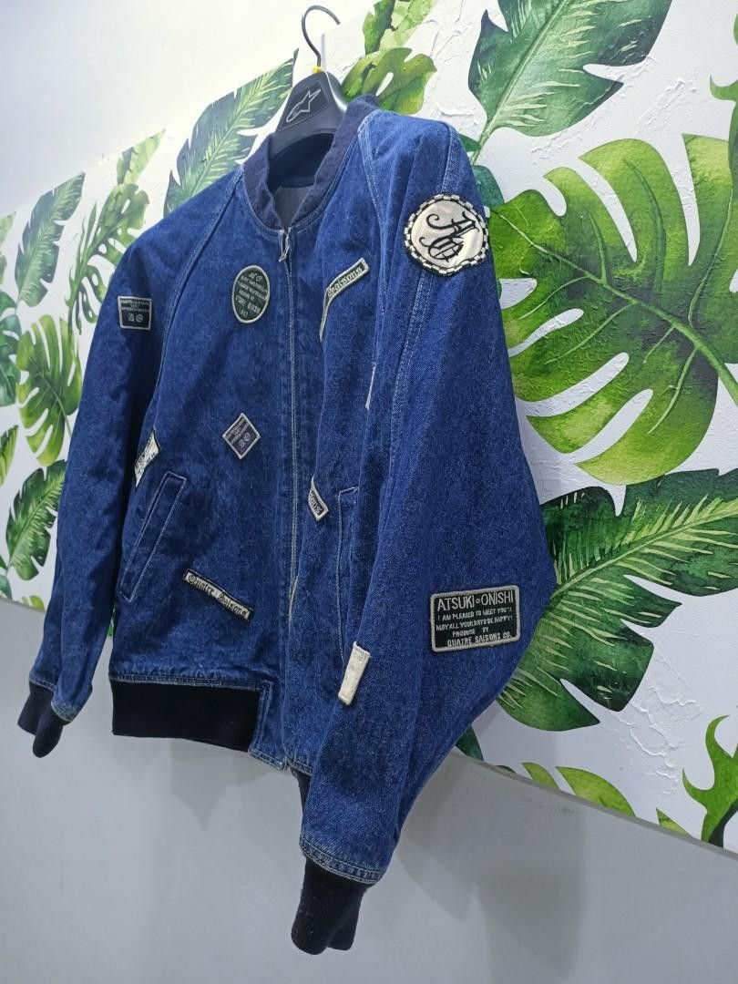 Designer × Japanese Brand × Vintage Vintage designer atsuki onishi patchwork denim bomber Size US M / EU 48-50 / 2 - 6 Thumbnail