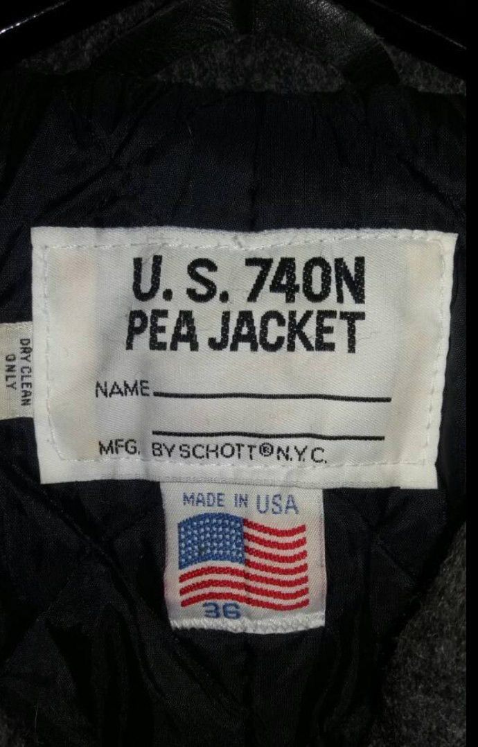 Schott Schott Us 740n Wool Peacoat Jacket Military Size US M / EU 48-50 / 2 - 4 Thumbnail