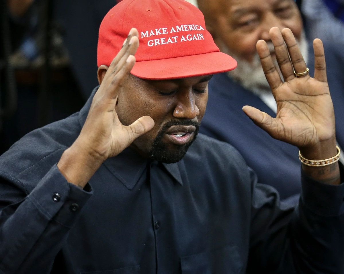 Kanye West × Vintage Make America Great Again Hat with Long