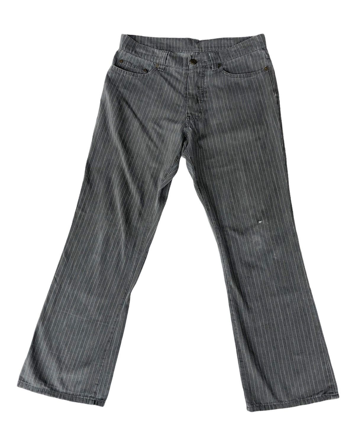 If Six Was Nine × Japanese Brand × Tornado Mart 🔥Japanese Tornado Mart Stripes Flare Jeans 🔥 Size US 30 / EU 46 - 1 Thumbnail