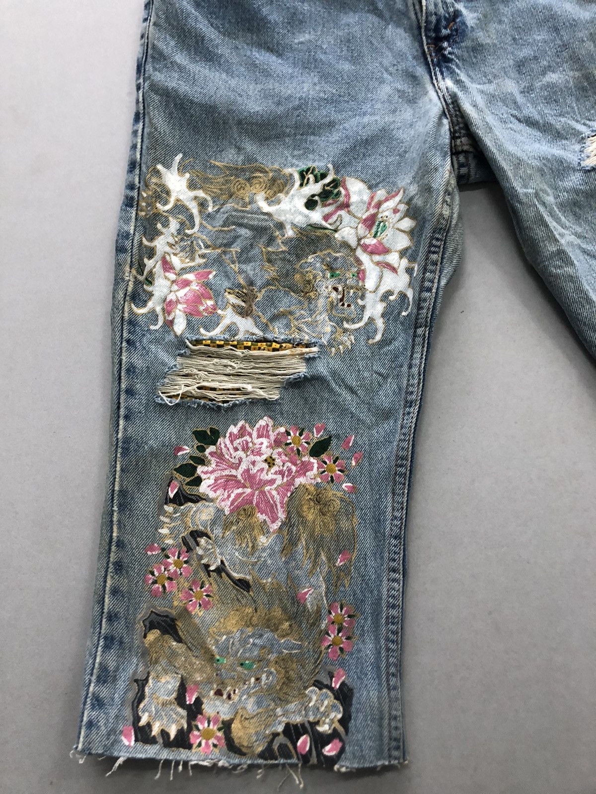 Levi's Vintage 90’s Levis 505 Sukajan Shorts Pants Size US 31 - 3 Thumbnail