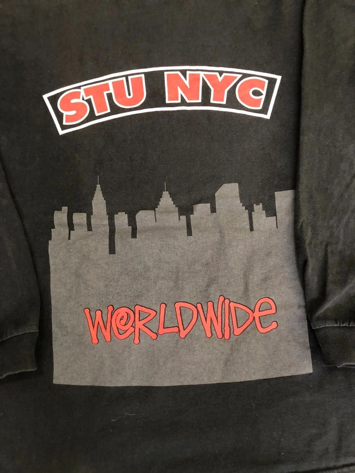 Stussy × Vintage Vtg Stussy NYC International Worldwide Long Sleeve T-shirt Size US L / EU 52-54 / 3 - 2 Thumbnail