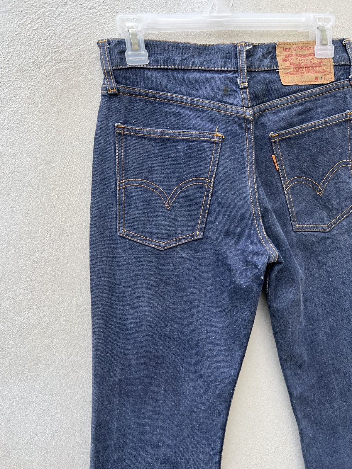 Levi's Vintage 60s 70s Levi’s Big E Orange Tab Denim Bootcut Jeans Size US 27 - 14 Thumbnail