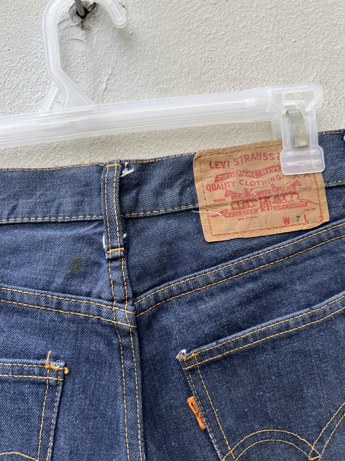 Levi's Vintage 60s 70s Levi’s Big E Orange Tab Denim Bootcut Jeans Size US 27 - 15 Thumbnail