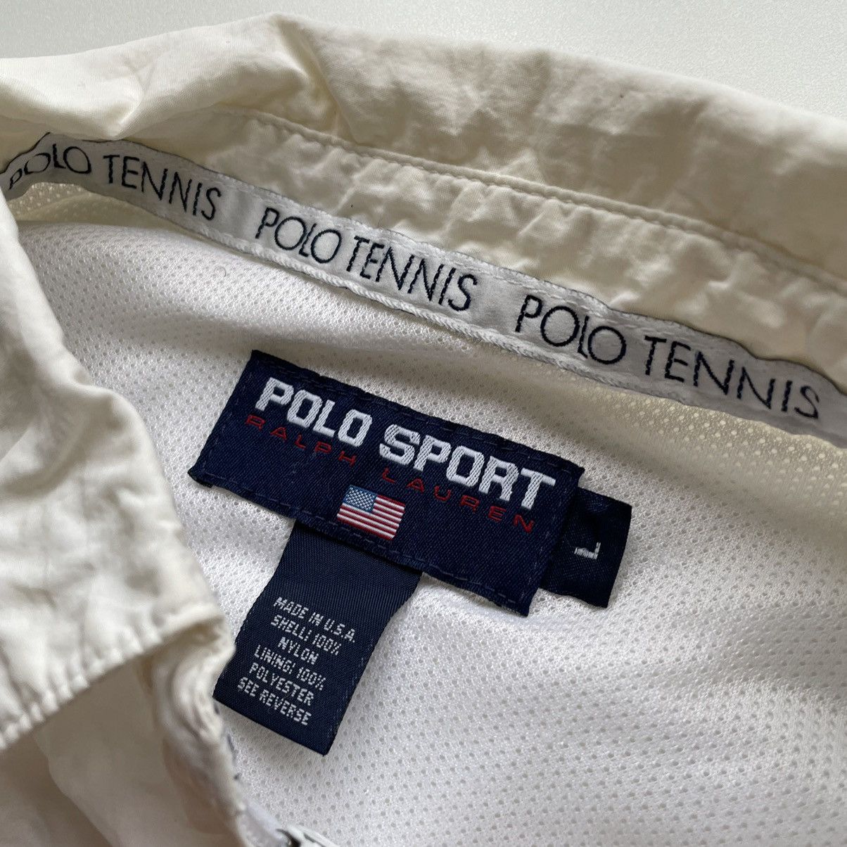 Polo Ralph Lauren × Vintage Vintage 90s Y2K Polo Sport tennis windbreaker jacket rare Size US L / EU 52-54 / 3 - 5 Thumbnail
