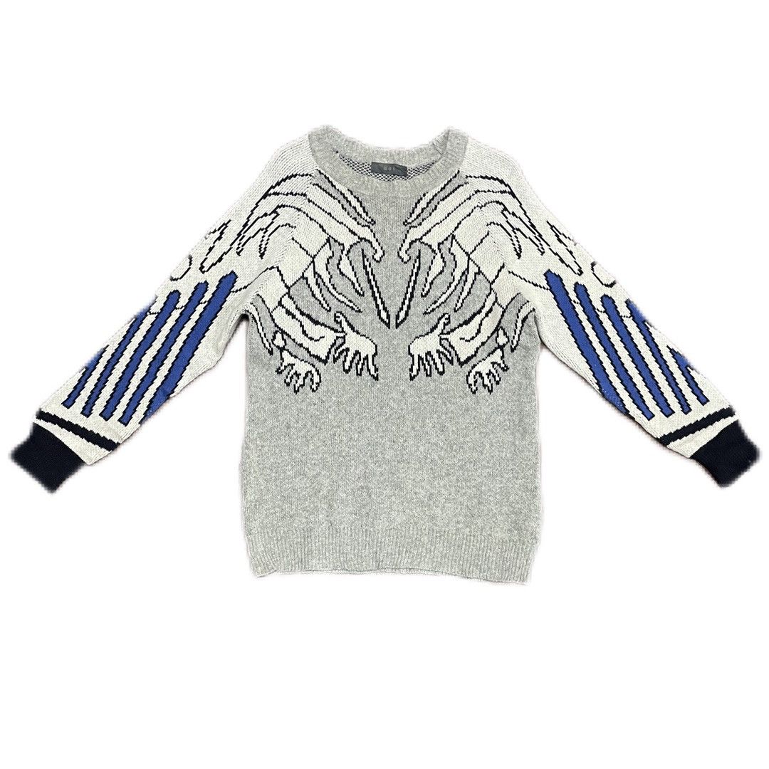 If Six Was Nine × Japanese Brand × Le Grande Bleu (L.G.B.) Japanese Brand GOS Angel Wings Skull Knitwear Size US M / EU 48-50 / 2 - 5 Thumbnail