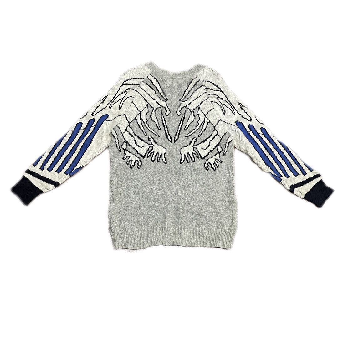 If Six Was Nine × Japanese Brand × Le Grande Bleu (L.G.B.) Japanese Brand GOS Angel Wings Skull Knitwear Size US M / EU 48-50 / 2 - 6 Thumbnail