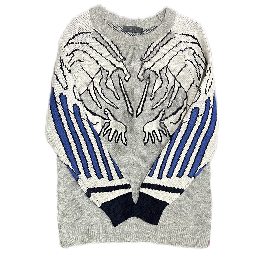 If Six Was Nine × Japanese Brand × Le Grande Bleu (L.G.B.) Japanese Brand GOS Angel Wings Skull Knitwear Size US M / EU 48-50 / 2 - 7 Thumbnail