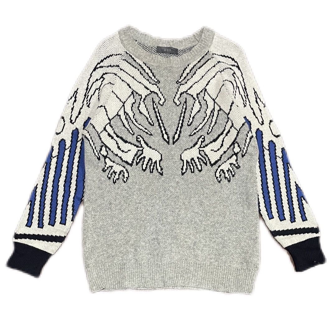 If Six Was Nine × Japanese Brand × Le Grande Bleu (L.G.B.) Japanese Brand GOS Angel Wings Skull Knitwear Size US M / EU 48-50 / 2 - 3 Thumbnail