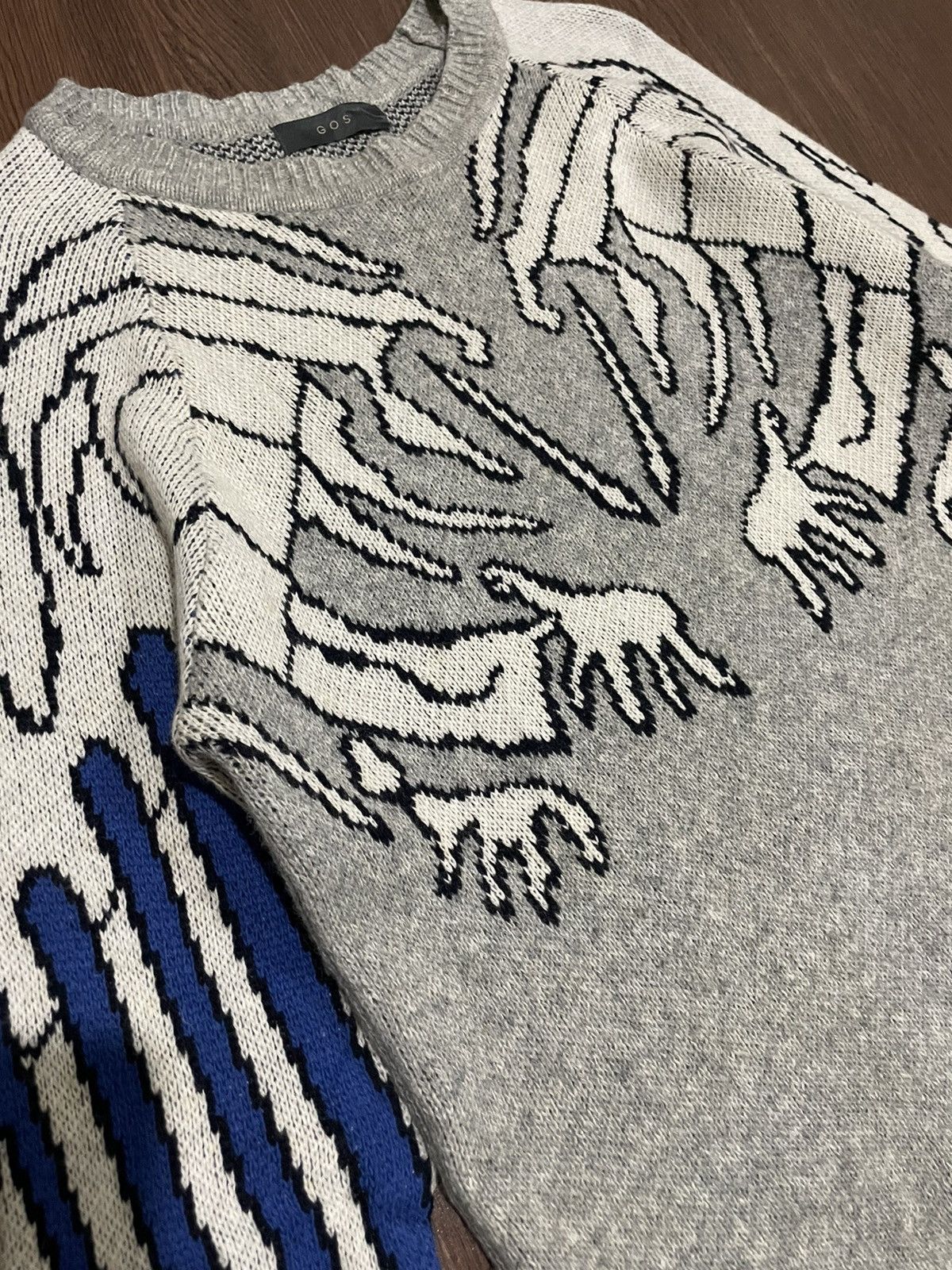 If Six Was Nine × Japanese Brand × Le Grande Bleu (L.G.B.) Japanese Brand GOS Angel Wings Skull Knitwear Size US M / EU 48-50 / 2 - 13 Thumbnail
