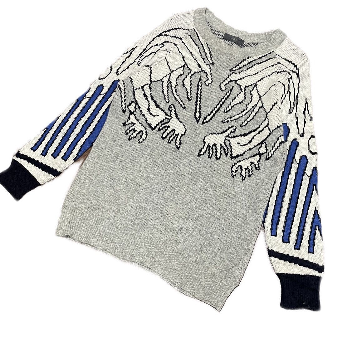 If Six Was Nine × Japanese Brand × Le Grande Bleu (L.G.B.) Japanese Brand GOS Angel Wings Skull Knitwear Size US M / EU 48-50 / 2 - 4 Thumbnail
