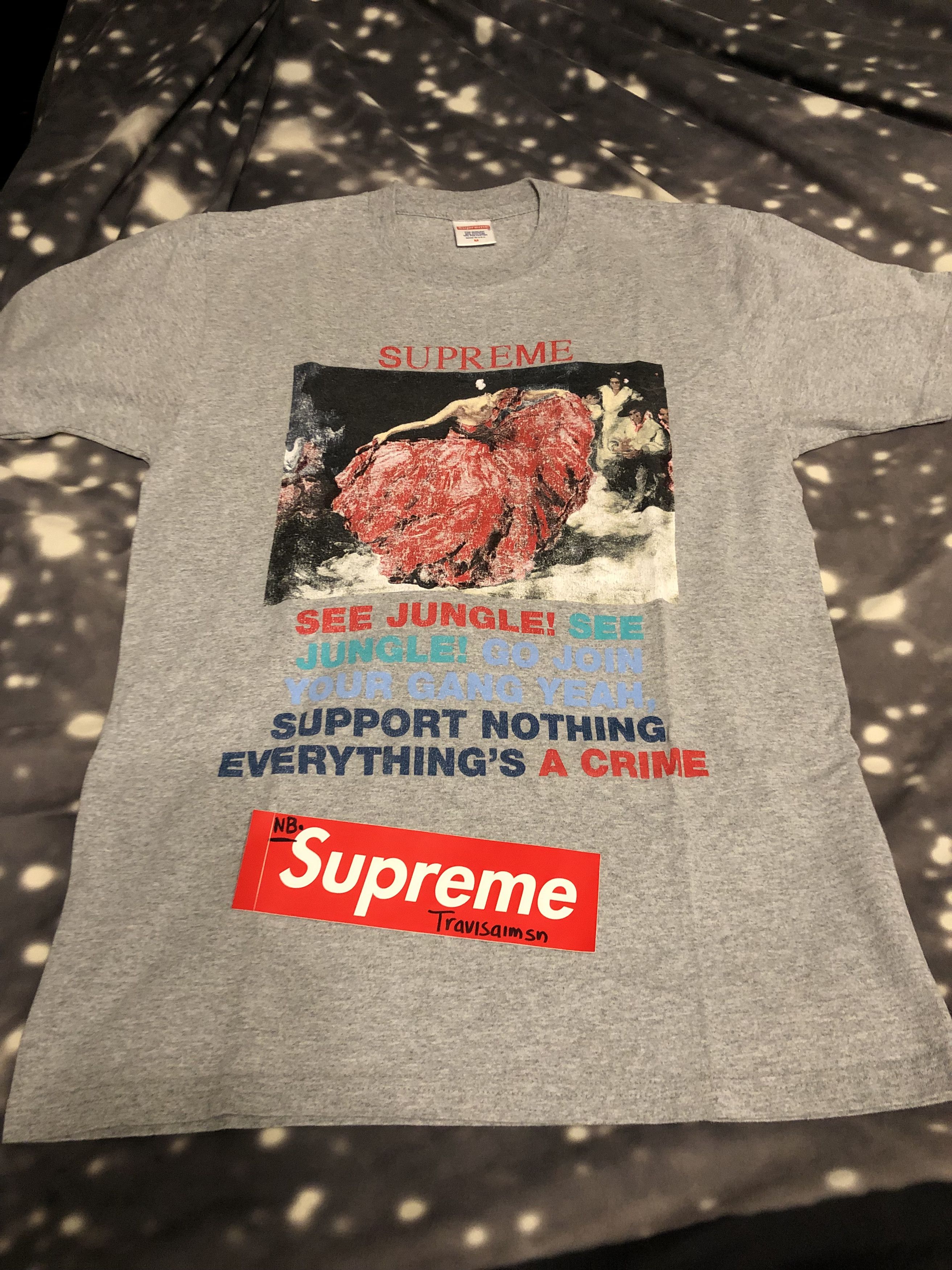 Supreme Supreme Dancer Tee Grey Medium Size US M / EU 48-50 / 2 - 1 Thumbnail