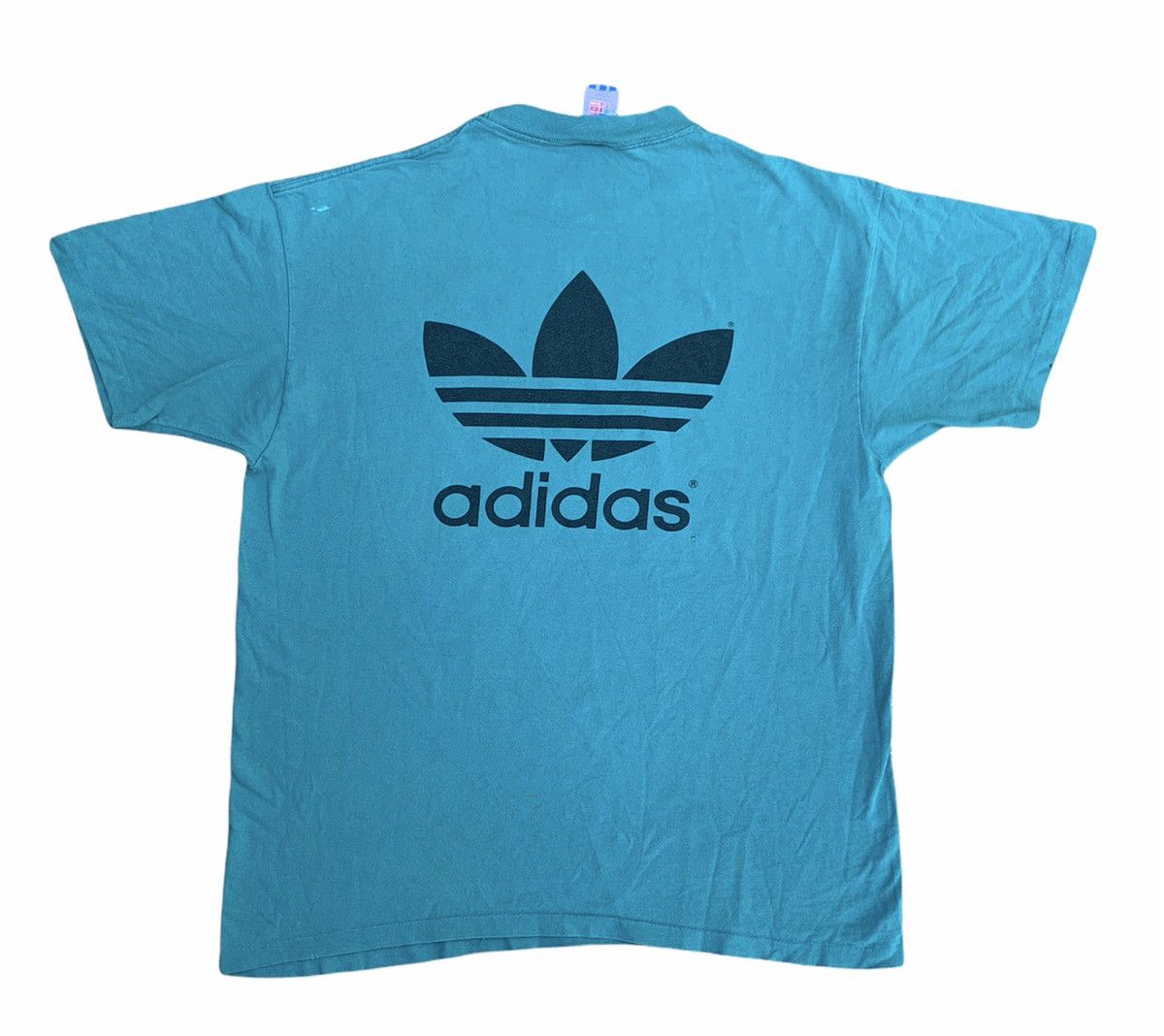 Adidas × Vintage Vintage ADIDAS Big Logo Shirt Made In USA Size US L / EU 52-54 / 3 - 2 Thumbnail