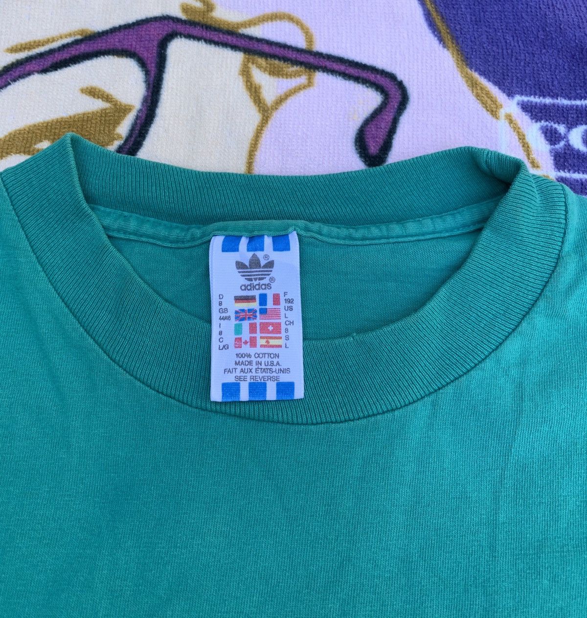 Adidas × Vintage Vintage ADIDAS Big Logo Shirt Made In USA Size US L / EU 52-54 / 3 - 10 Thumbnail