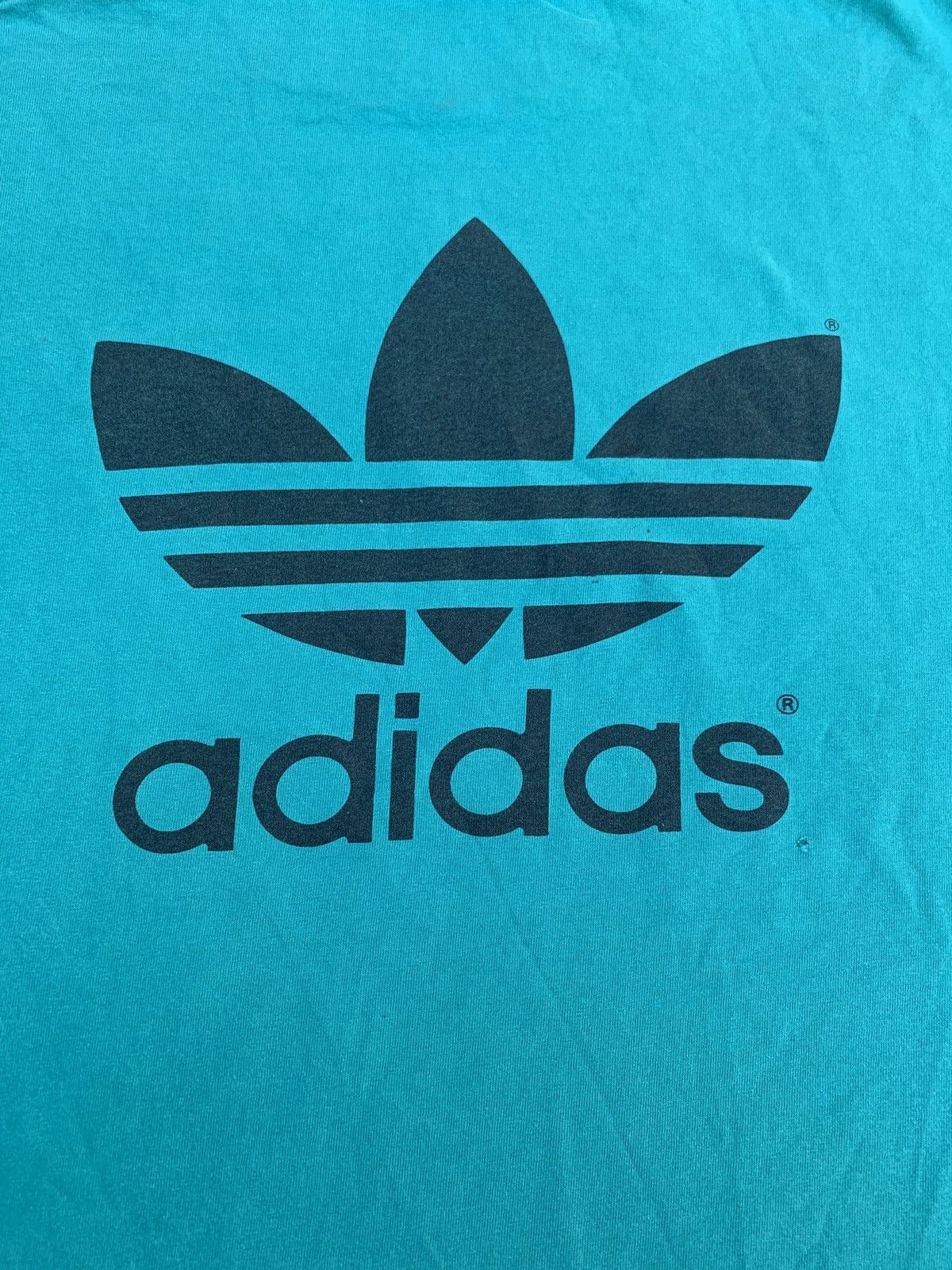 Adidas × Vintage Vintage ADIDAS Big Logo Shirt Made In USA Size US L / EU 52-54 / 3 - 5 Thumbnail