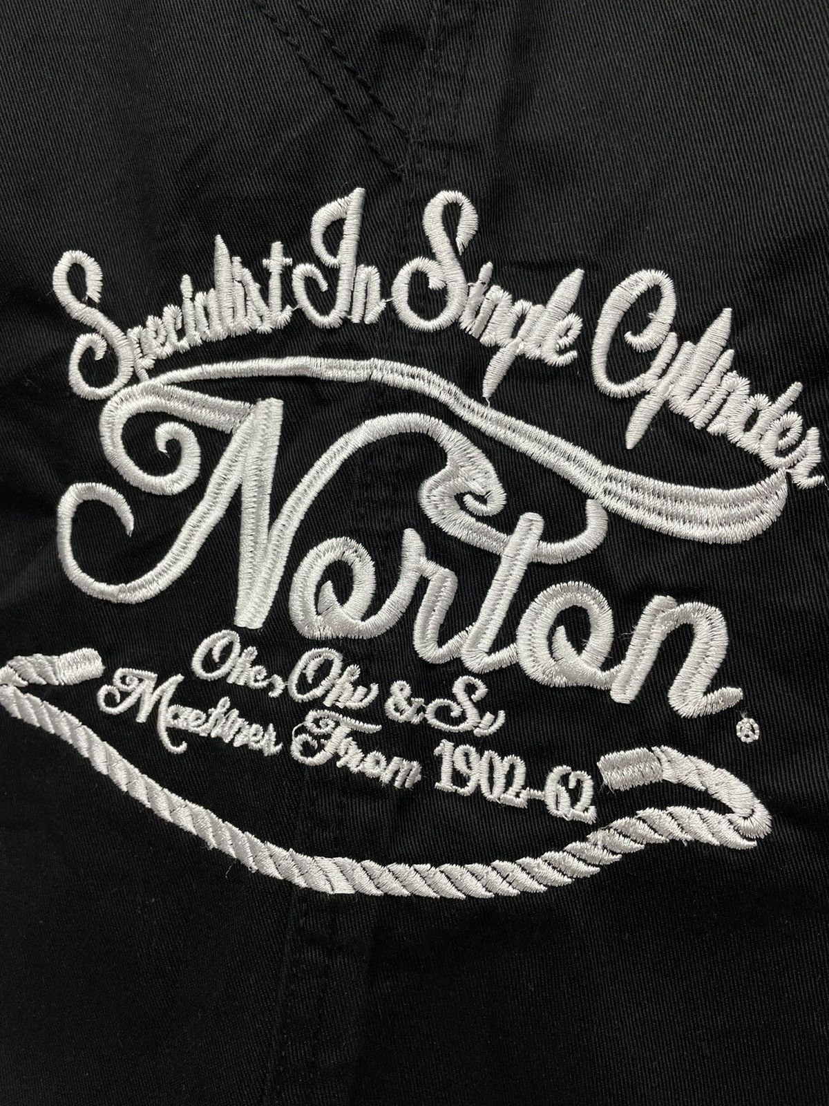 Norton × Vintage VINTAGE MOTORCYLE! NORTON Embroidery Camo Pocket Shorts Size US 31 - 2 Thumbnail