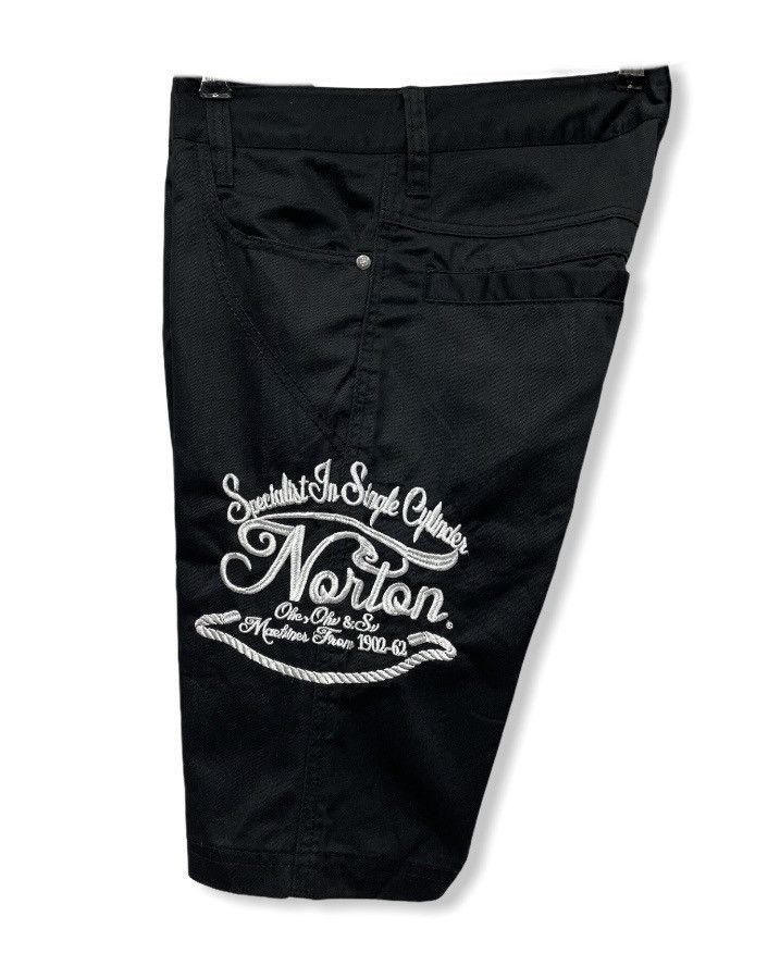 Norton × Vintage VINTAGE MOTORCYLE! NORTON Embroidery Camo Pocket Shorts Size US 31 - 3 Thumbnail
