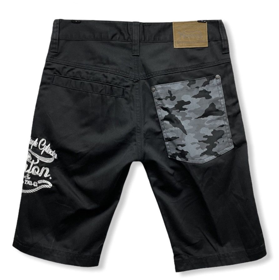 Norton × Vintage VINTAGE MOTORCYLE! NORTON Embroidery Camo Pocket Shorts Size US 31 - 1 Thumbnail