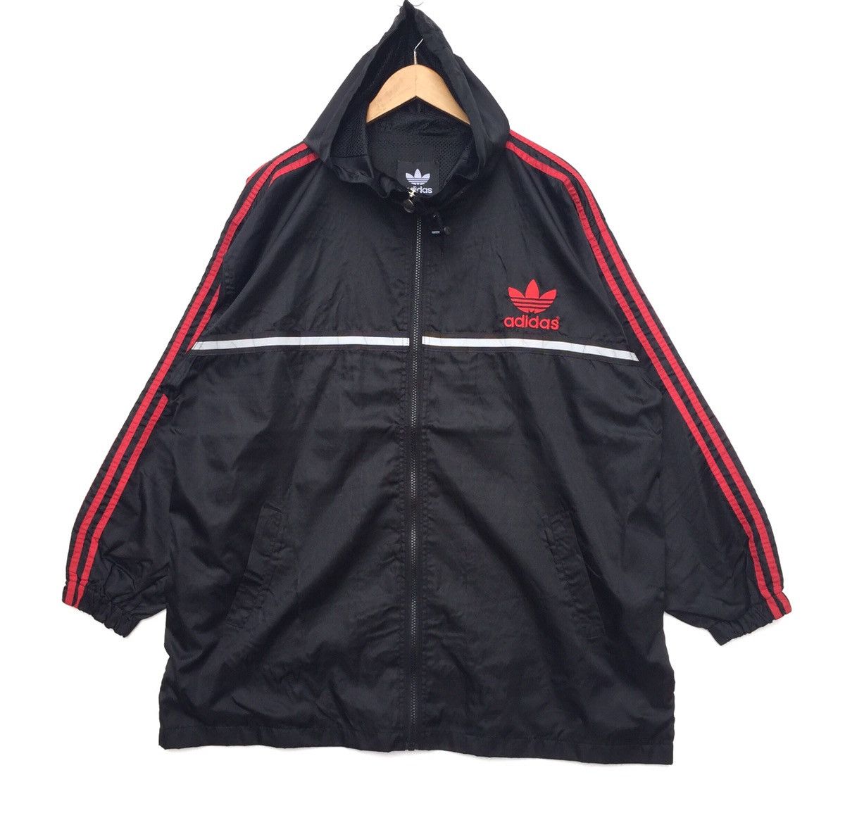 Adidas Vintage 90s Adidas Trefoil Big Logo Windbreaker Jacket | XL Size US XL / EU 56 / 4 - 1 Thumbnail