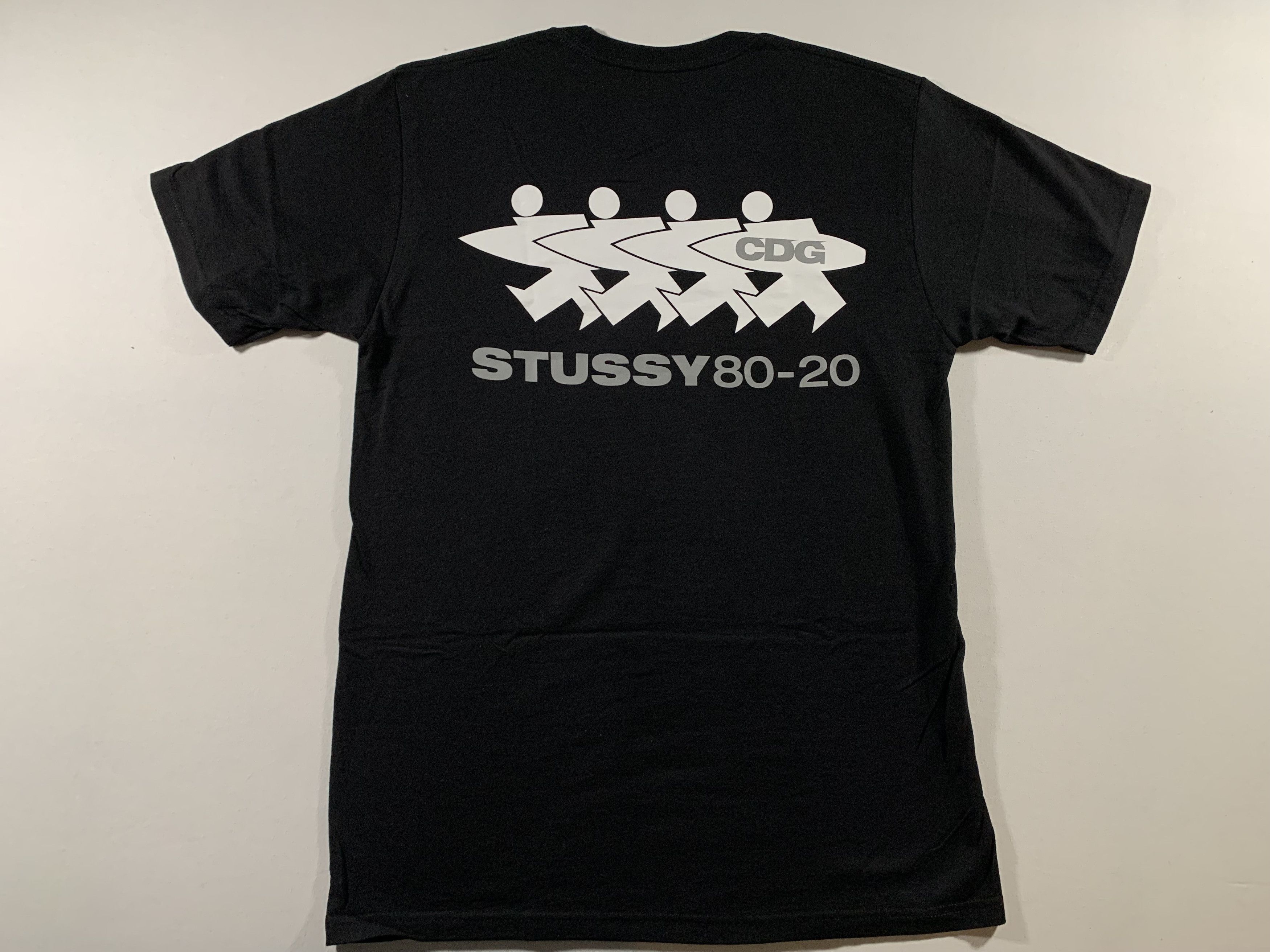 image of Comme Des Garcons x Stussy Cdg X Stussy Surfman Tee (Medium) in Black, Men's