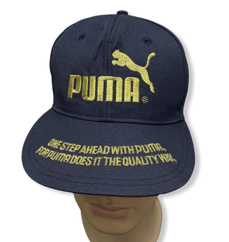 Puma VERY RARE! VINTAGE 80’s PUMA “Gold” Embroidery Hat Size ONE SIZE - 2 Thumbnail