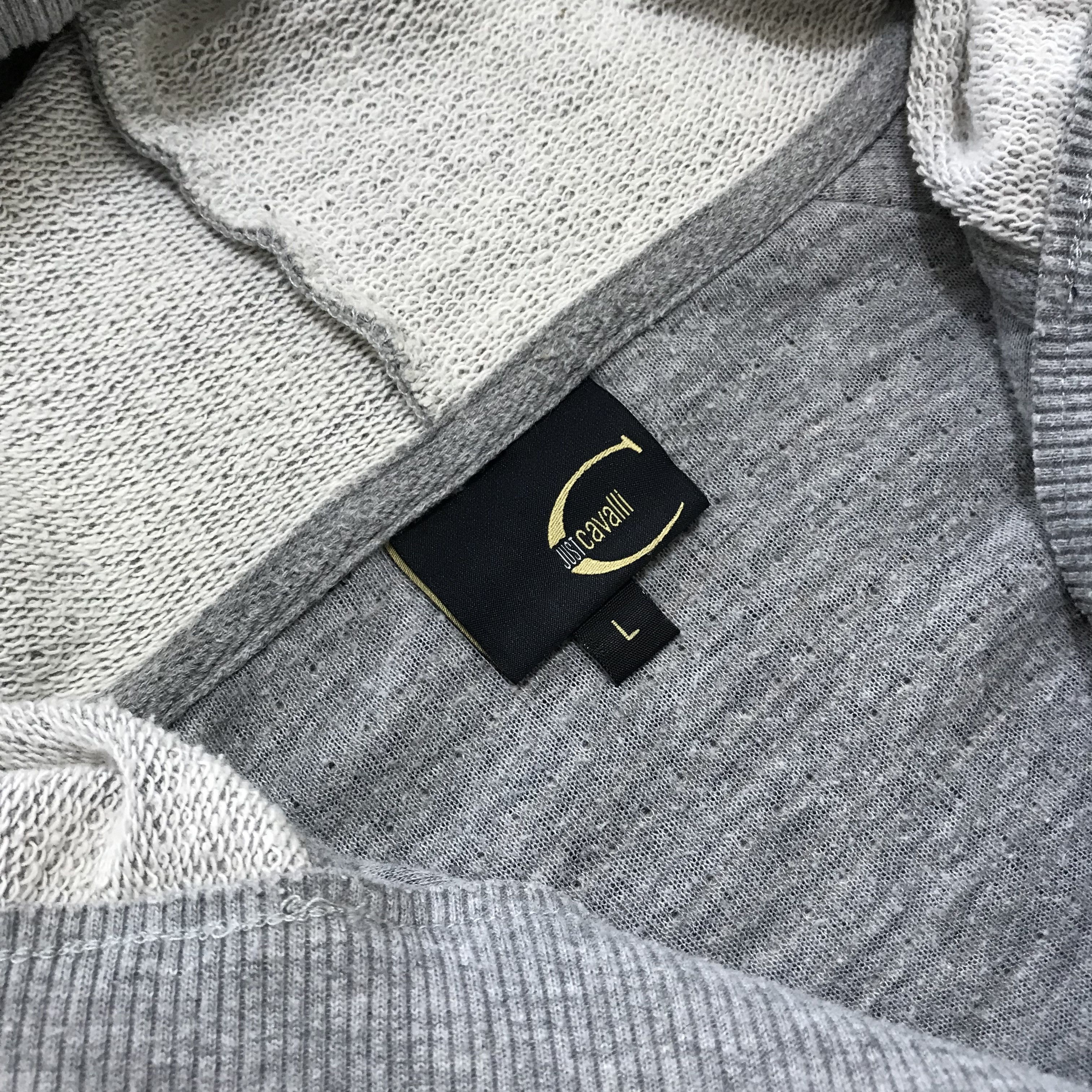 Just Cavalli JUST CAVALLI Roberto Hoodie Striped Hoody Gray Men's Size US L / EU 52-54 / 3 - 4 Thumbnail