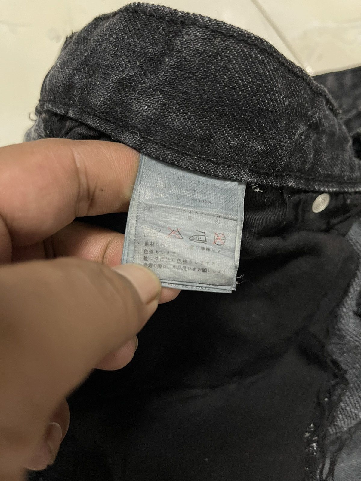 If Six Was Nine × Le Grande Bleu (L.G.B.) × Seditionaries Berning Sho Punkers Distressed Black Denim Size US 30 / EU 46 - 15 Thumbnail