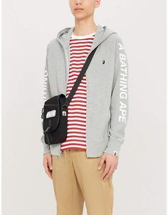 Bape BAPE A BATHING APE Waffle Hoodie Full Zip Thermal Head Gray Size US M / EU 48-50 / 2 - 12 Thumbnail