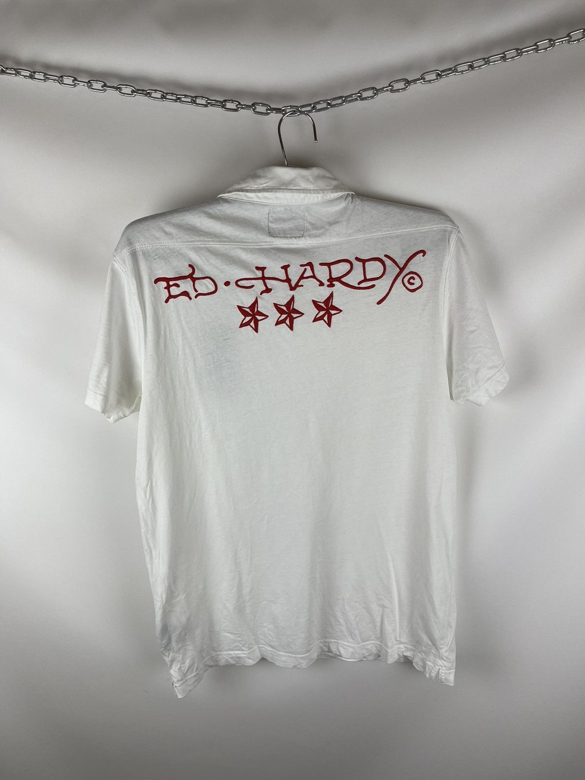 Christian Audigier Ed Hardy by Christian Audigier USA eagle big logo polo tee Size US L / EU 52-54 / 3 - 2 Thumbnail
