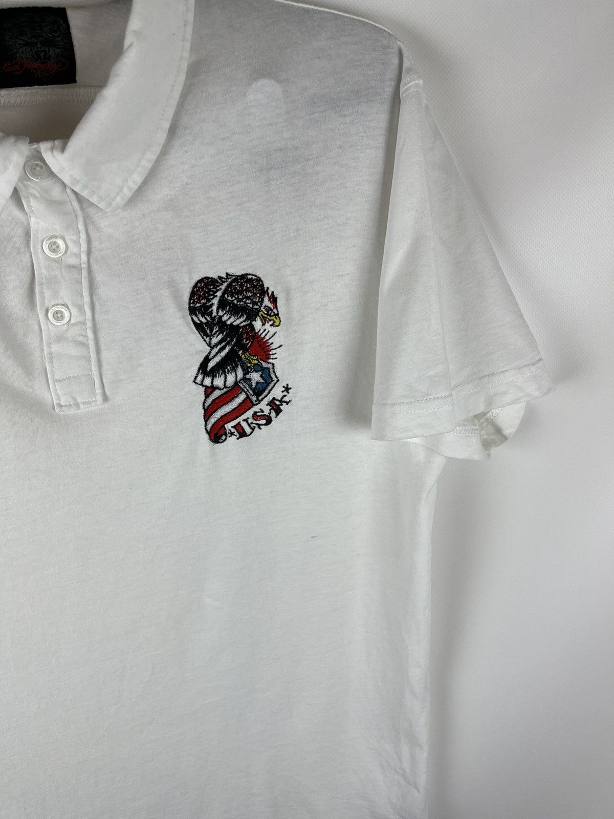 Christian Audigier Ed Hardy by Christian Audigier USA eagle big logo polo tee Size US L / EU 52-54 / 3 - 6 Thumbnail