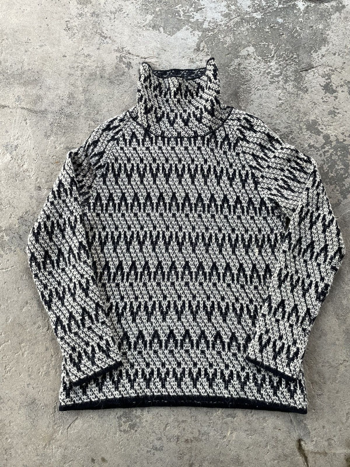 Dries Van Noten Alpaca Wool Turtleneck Sweater Size US M / EU 48-50 / 2 - 2 Thumbnail