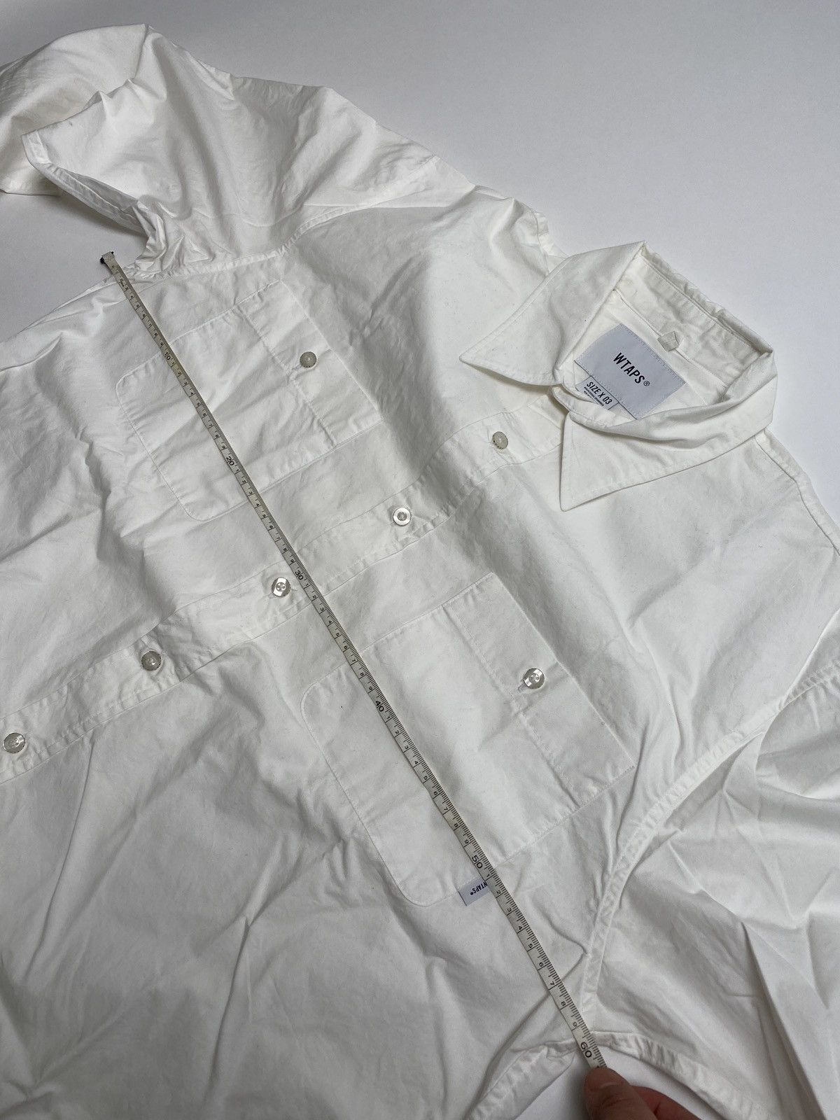 Wtaps Clutch Typewriter Double Pocket Shirt, White Size US L / EU 52-54 / 3 - 6 Thumbnail