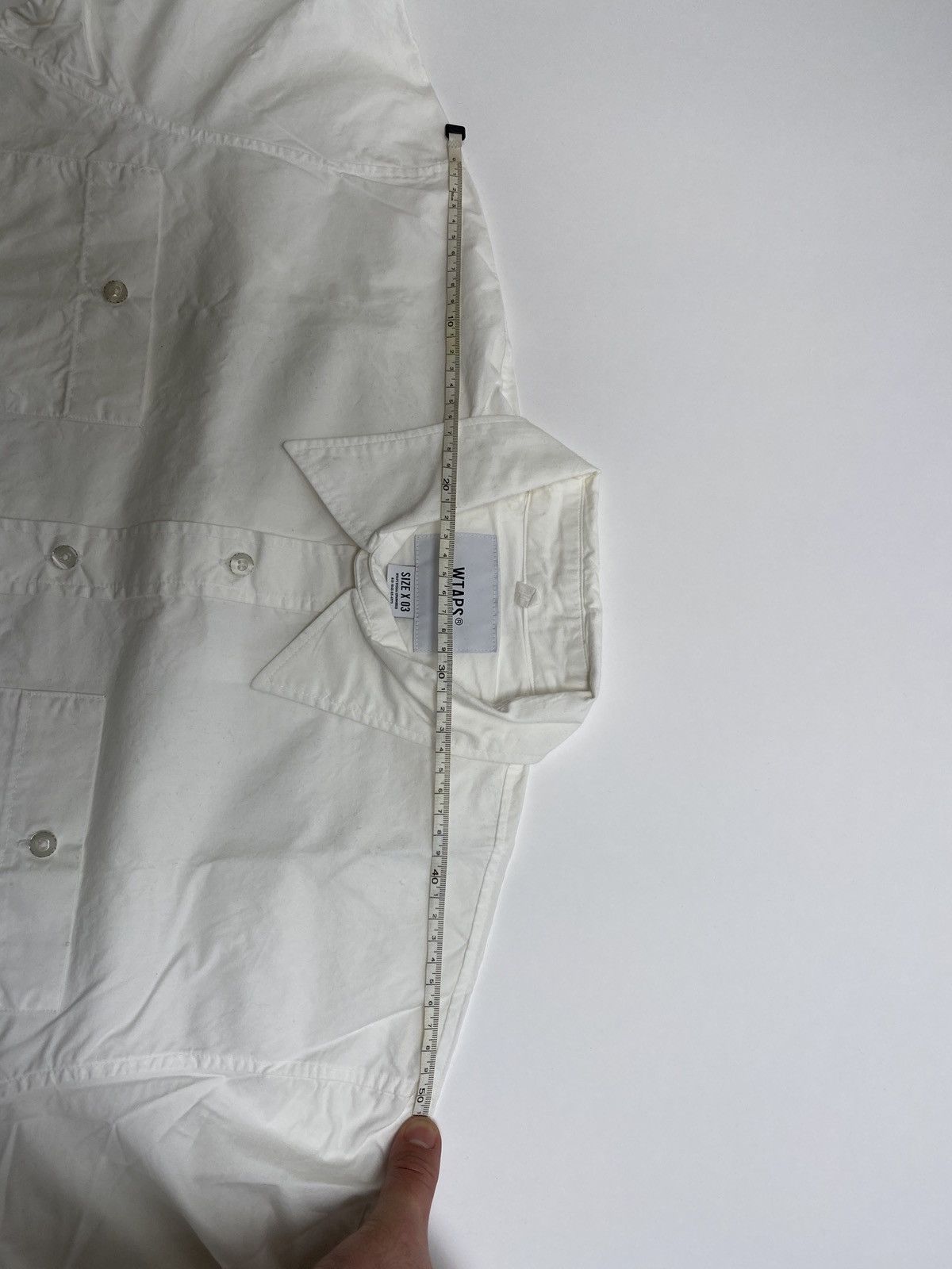 Wtaps Clutch Typewriter Double Pocket Shirt, White Size US L / EU 52-54 / 3 - 7 Thumbnail