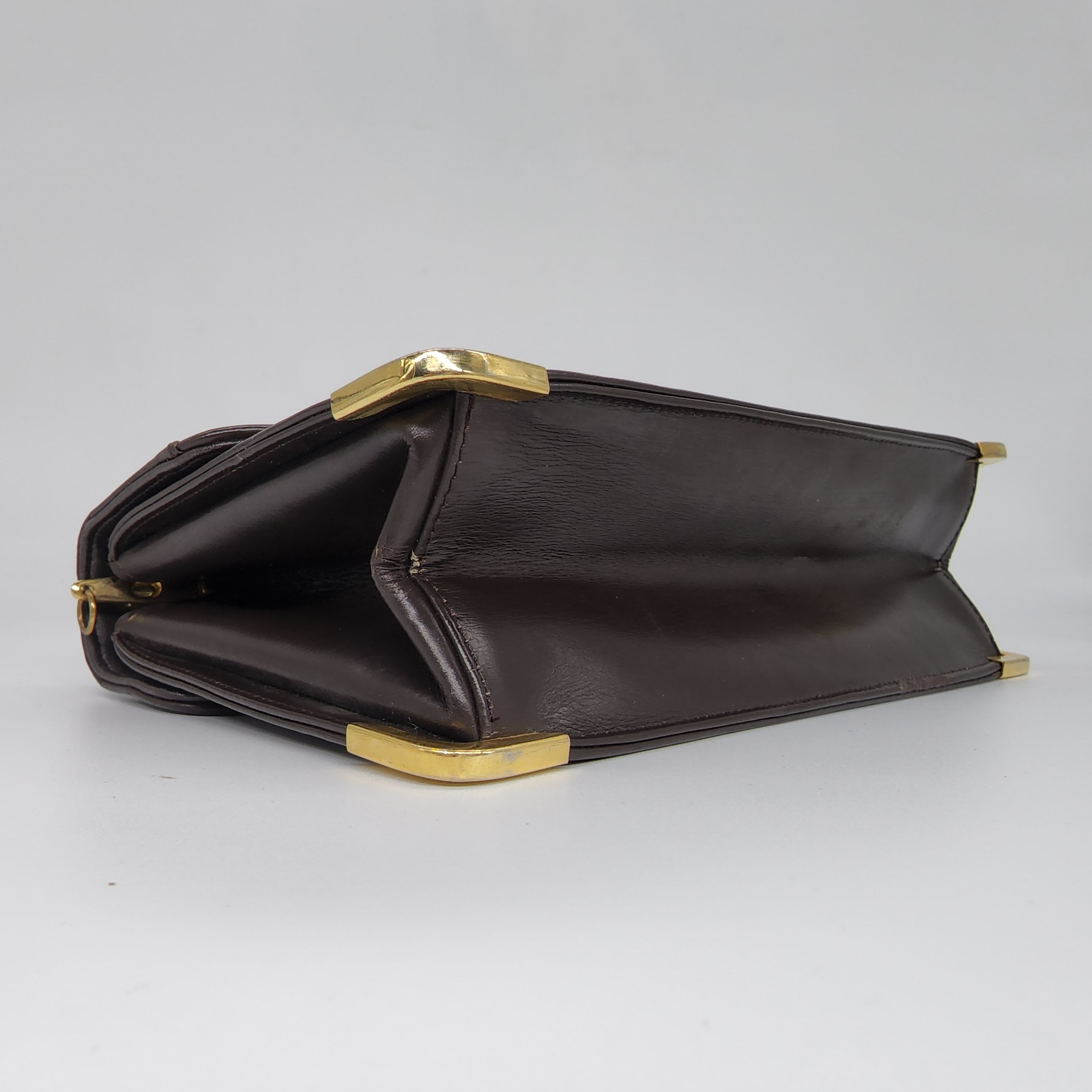 Dior × Vintage Dior - Brown Leather w/ Oblique Detail Shoulder Bag Size ONE SIZE - 7 Thumbnail