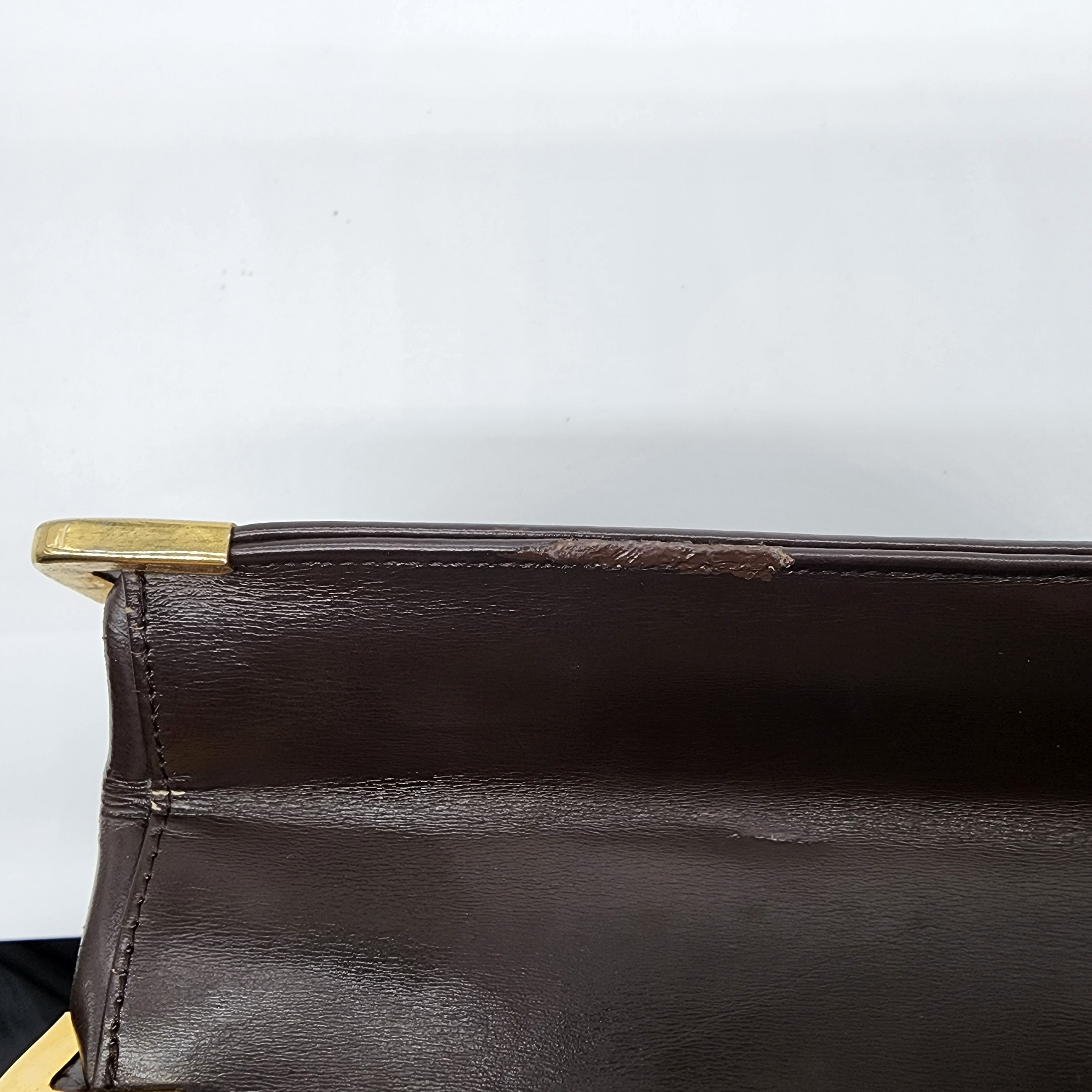 Dior × Vintage Dior - Brown Leather w/ Oblique Detail Shoulder Bag Size ONE SIZE - 13 Thumbnail