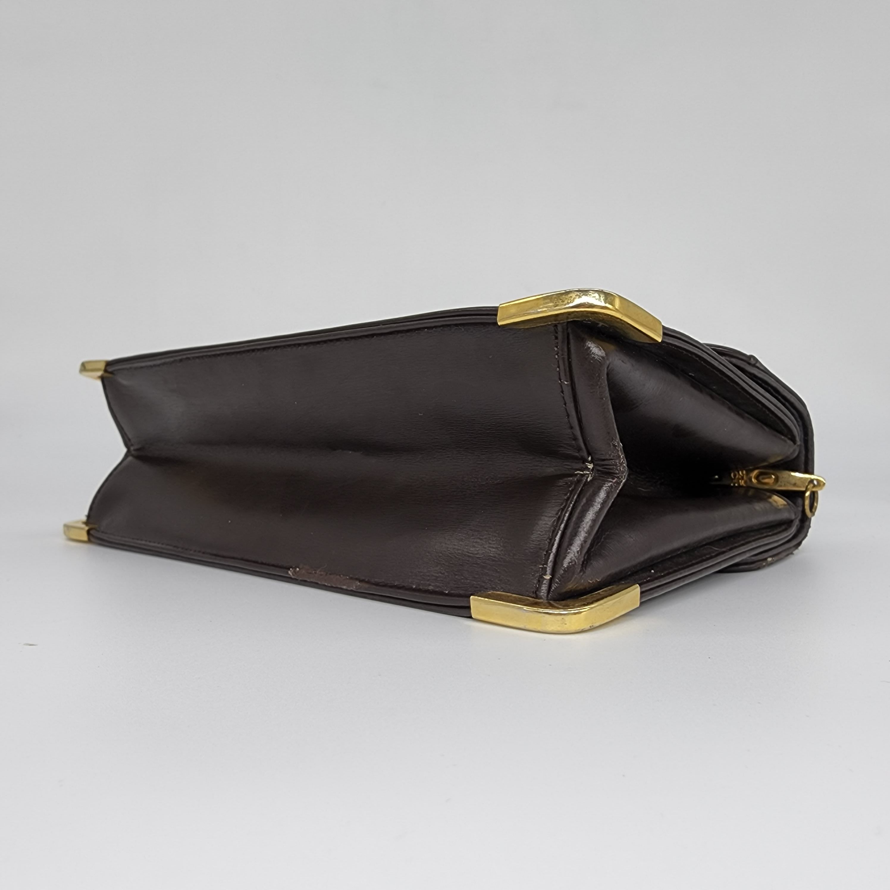 Dior × Vintage Dior - Brown Leather w/ Oblique Detail Shoulder Bag Size ONE SIZE - 6 Thumbnail