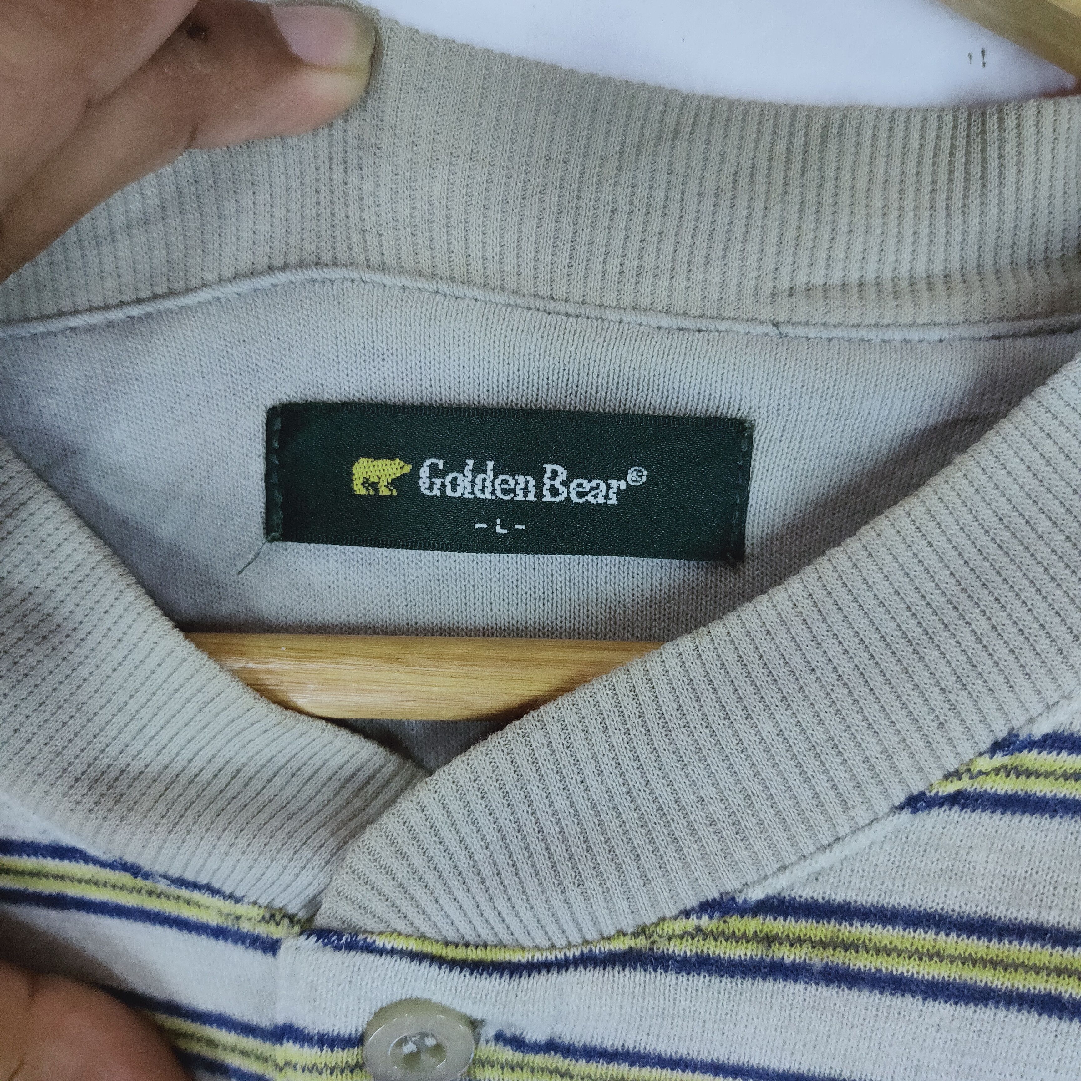 Golden Bear Vintage GOLDEN BEAR Stripe Sweatshirt Single Pocket Embroid Size US L / EU 52-54 / 3 - 5 Thumbnail