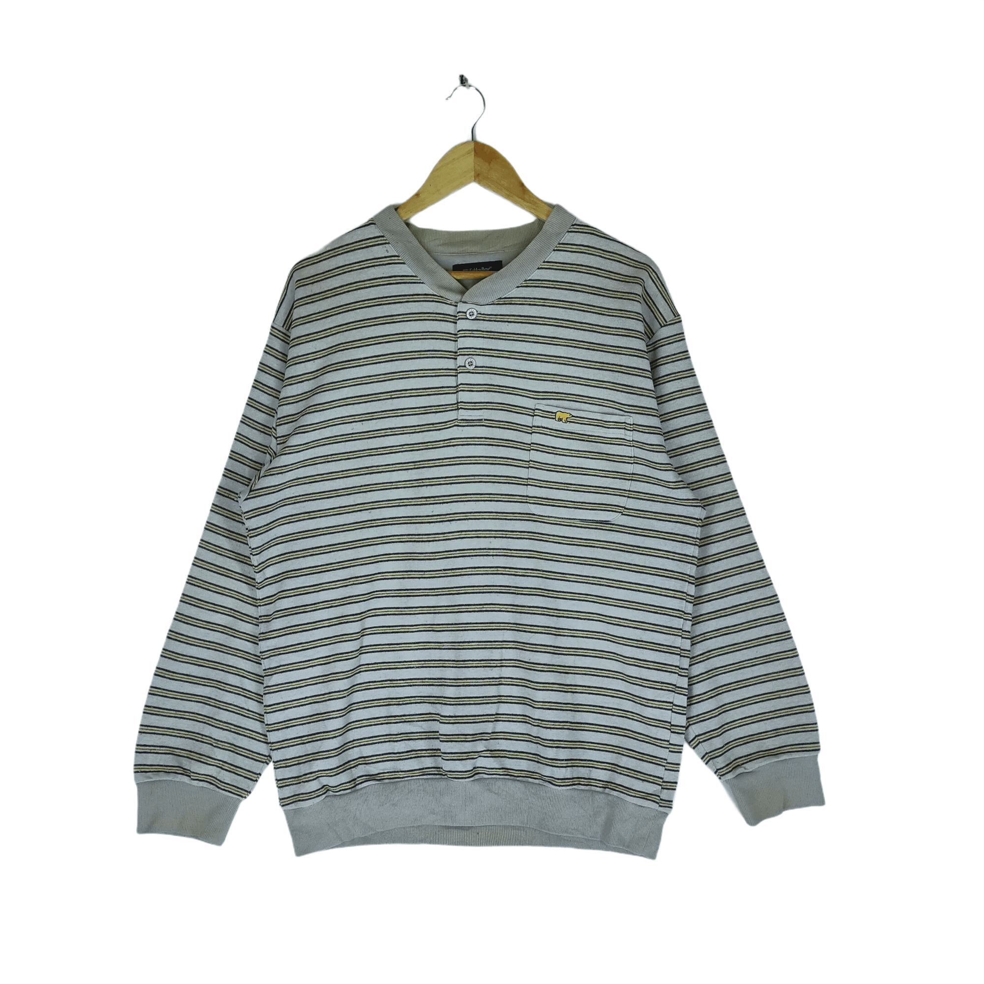 Golden Bear Vintage GOLDEN BEAR Stripe Sweatshirt Single Pocket Embroid Size US L / EU 52-54 / 3 - 1 Thumbnail