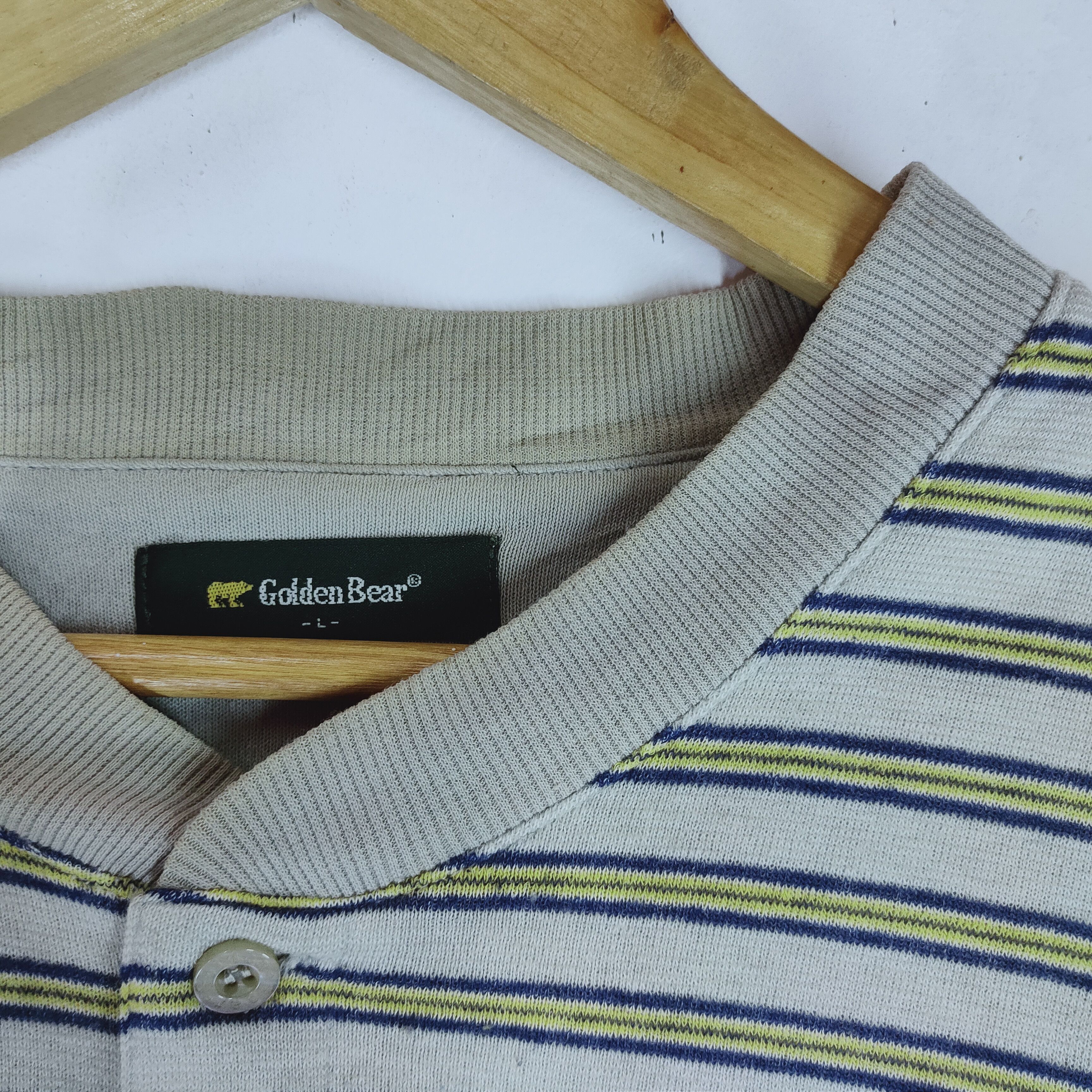 Golden Bear Vintage GOLDEN BEAR Stripe Sweatshirt Single Pocket Embroid Size US L / EU 52-54 / 3 - 6 Thumbnail